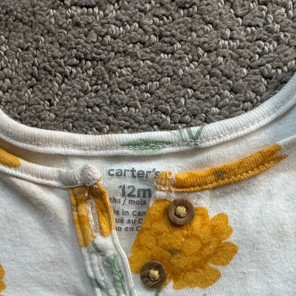 12 months floral dress onesie
